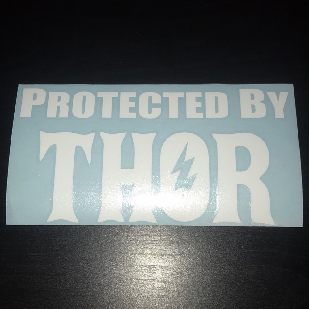 Car Sticker "Protected By Thor"